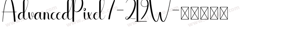AdvancedPixel7-2L9W字体转换