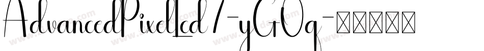 AdvancedPixelLcd7-yGOq字体转换