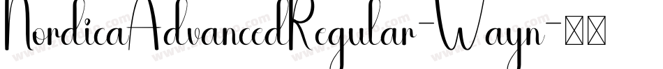 NordicaAdvancedRegular-Wayn字体转换
