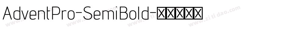 AdventPro-SemiBold字体转换