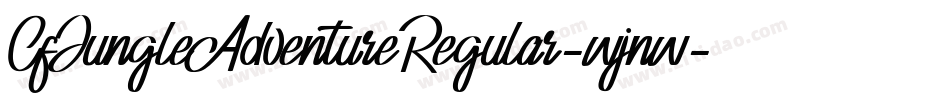 CfJungleAdventureRegular-wjnw字体转换