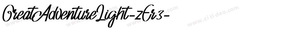 GreatAdventureLight-zEr3字体转换