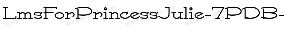 LmsForPrincessJulie-7PDB字体转换