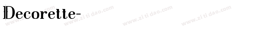Decorette字体转换