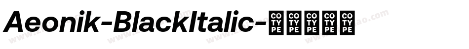 Aeonik-BlackItalic字体转换
