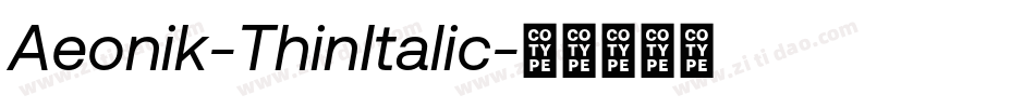 Aeonik-ThinItalic字体转换
