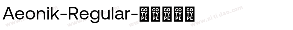 Aeonik-Regular字体转换
