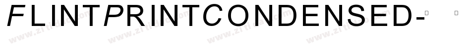 FlintPrintCondensed字体转换