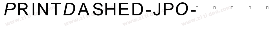 PrintDashed-jpO字体转换
