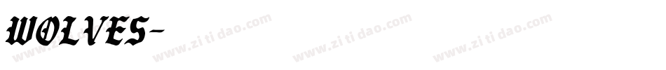 wolves字体转换