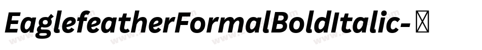 EaglefeatherFormalBoldItalic字体转换
