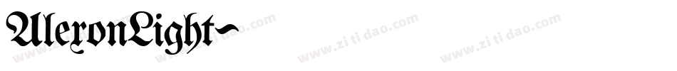 AlexonLight字体转换