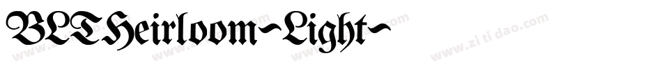 BLTHeirloom-Light字体转换