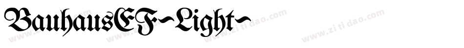 BauhausEF-Light字体转换