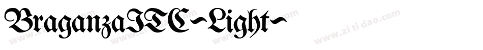 BraganzaITC-Light字体转换