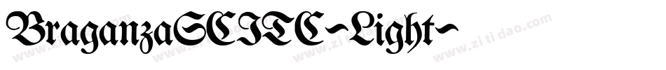 BraganzaSCITC-Light字体转换