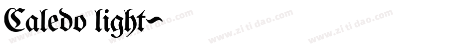 Caledo_light字体转换