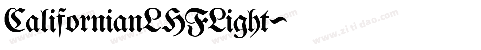 CalifornianLHFLight字体转换
