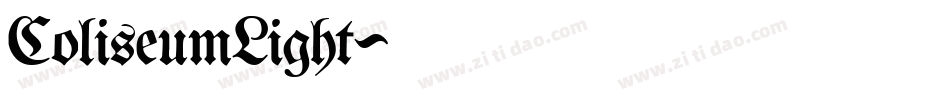 ColiseumLight字体转换
