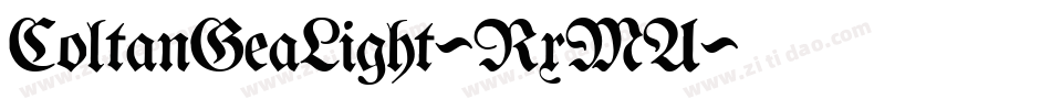 ColtanGeaLight-RxMA字体转换