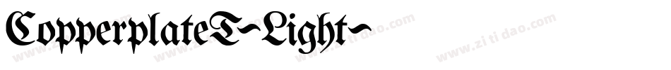 CopperplateT-Light字体转换