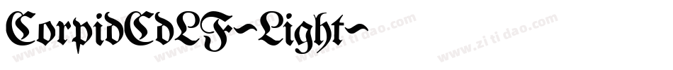CorpidCdLF-Light字体转换