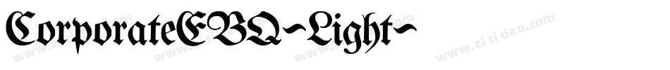 CorporateEBQ-Light字体转换
