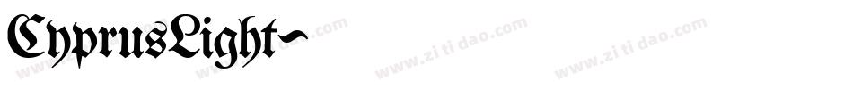 CyprusLight字体转换