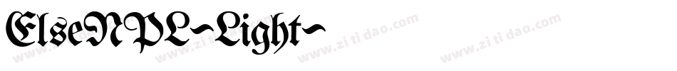 ElseNPL-Light字体转换