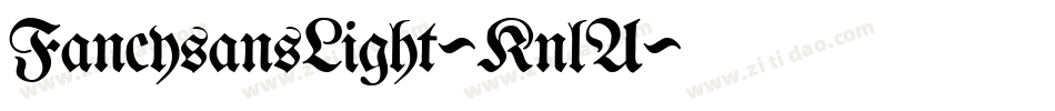 FancysansLight-KnlA字体转换