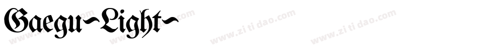 Gaegu-Light字体转换