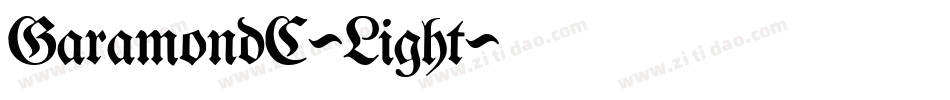 GaramondC-Light字体转换