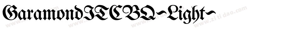 GaramondITCBQ-Light字体转换