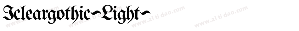 Icleargothic-Light字体转换