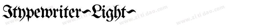 Itypewriter-Light字体转换