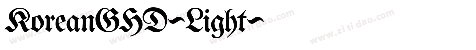 KoreanGHD-Light字体转换