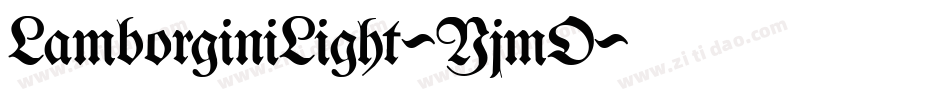 LamborginiLight-YjmO字体转换