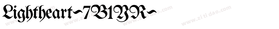 Lightheart-7B1YR字体转换