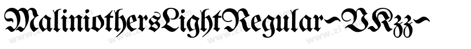 MaliniothersLightRegular-VKzz字体转换