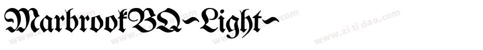 MarbrookBQ-Light字体转换
