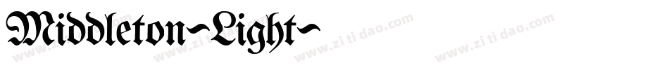 Middleton-Light字体转换