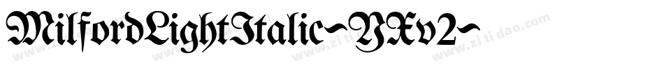 MilfordLightItalic-YXv2字体转换
