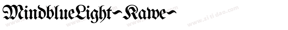 MindblueLight-Kawe字体转换