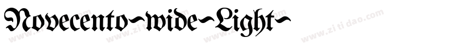 Novecento-wide-Light字体转换
