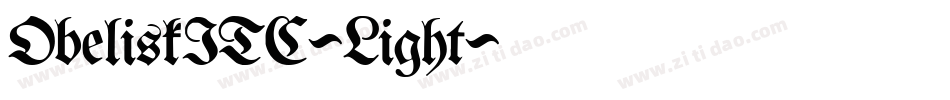 ObeliskITC-Light字体转换
