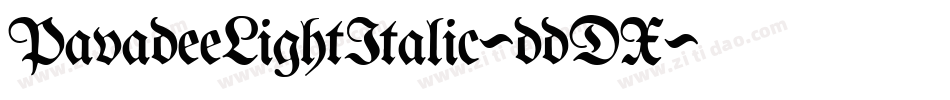 PavadeeLightItalic-ddDX字体转换