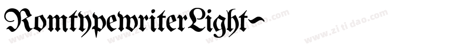 RomtypewriterLight字体转换