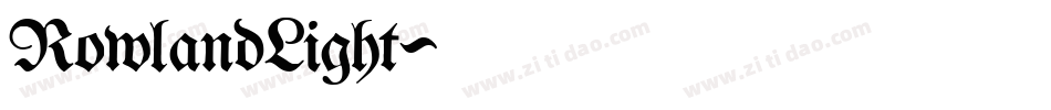 RowlandLight字体转换