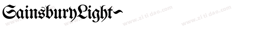 SainsburyLight字体转换