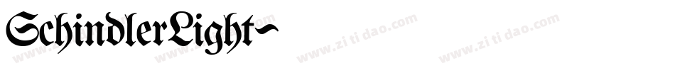 SchindlerLight字体转换